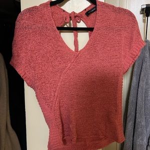 Coral Pink Open Back Top